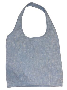 American Eagle Outfitters Light Blue Ribbed Halter Tank